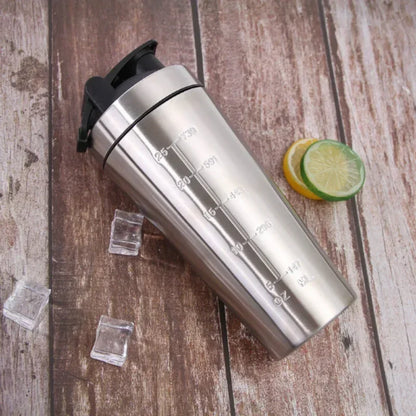 Premium Protein Shaker Bottle Stainless Steel Sports Water Cup For Gym Workouts  Nutrition Anti Lea 5