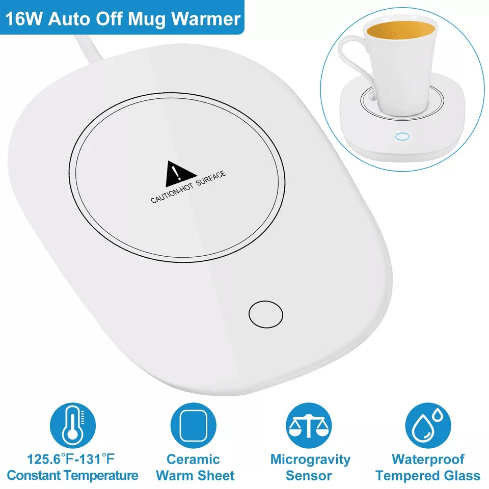 Smart Coffee Mug Warmer With Auto Shut Off Drink Heater Pad For Office Or Home Keeps Tea Milk  Coff