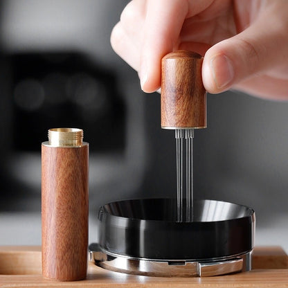 Stainless Steel Espresso Powder Tamper & Distributor – Professional WDT Tools for Perfect Coffee Grounds