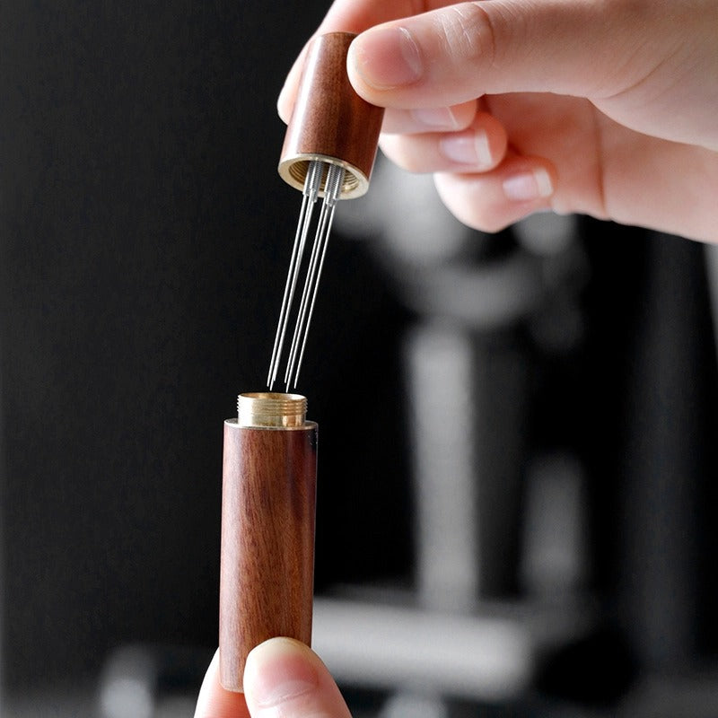 Stainless Steel Espresso Powder Tamper & Distributor – Professional WDT Tools for Perfect Coffee Grounds