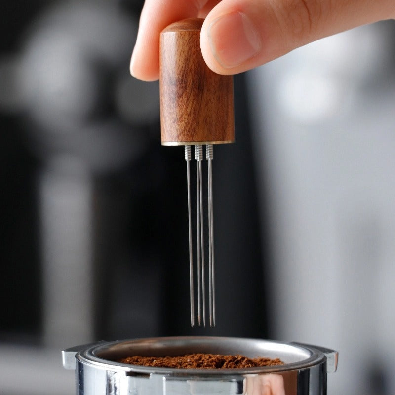 Stainless Steel Espresso Powder Tamper & Distributor – Professional WDT Tools for Perfect Coffee Grounds