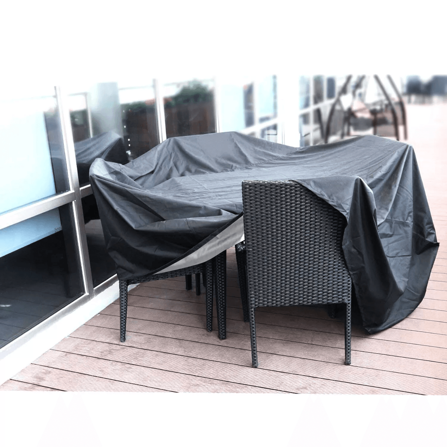 Waterproof Garden Patio Furniture Cover  Heavy Duty 210D Oxford Rectangular Outdoor Table Chair Pro 2