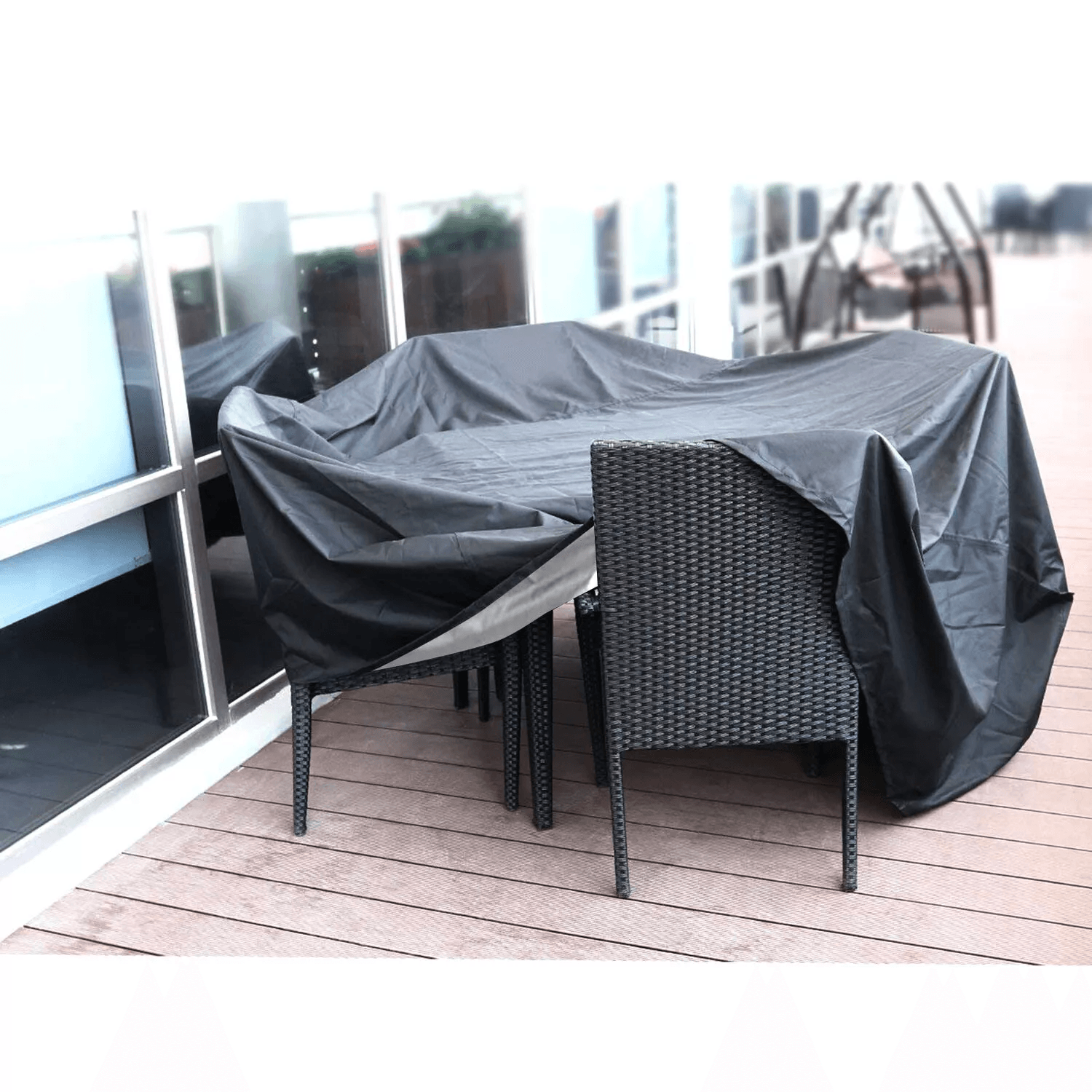 Waterproof Garden Patio Furniture Cover  Heavy Duty 210D Oxford Rectangular Outdoor Table Chair Pro 2