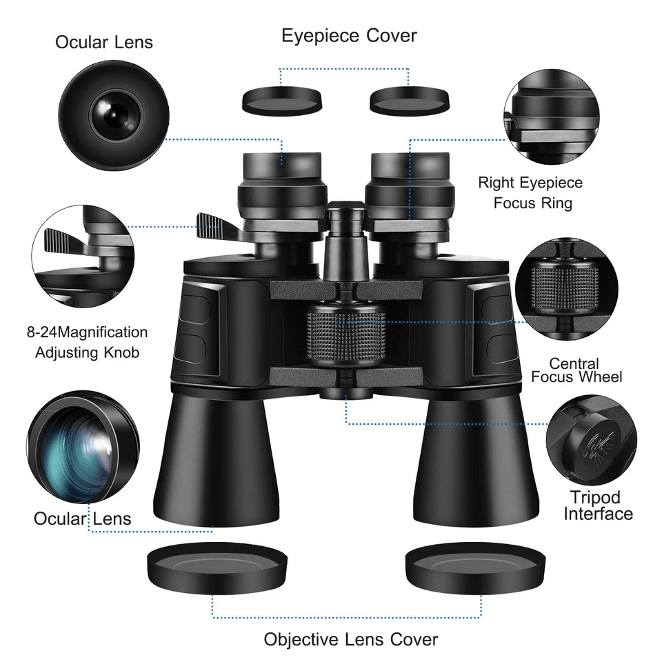 Zoom HD Binoculars Day  Low Night Vision Hunting Telescope  Carrying Case 1