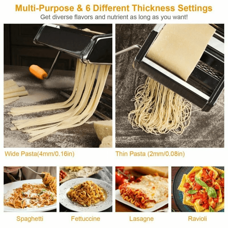 Stainless Steel Pasta Maker Roller Machine For Lasagna Ravioli  Spaghetti 1