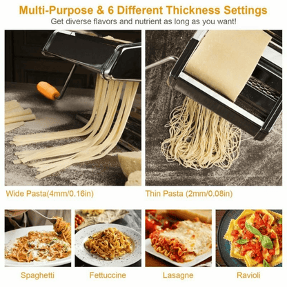 Stainless Steel Pasta Maker Roller Machine For Lasagna Ravioli  Spaghetti 1