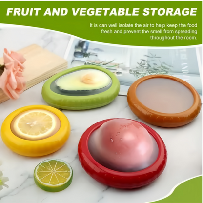 Silicone Food Storage Container Set Leakproof Stackable  Portable FreshKeeping Box For Fruits  Vege 5