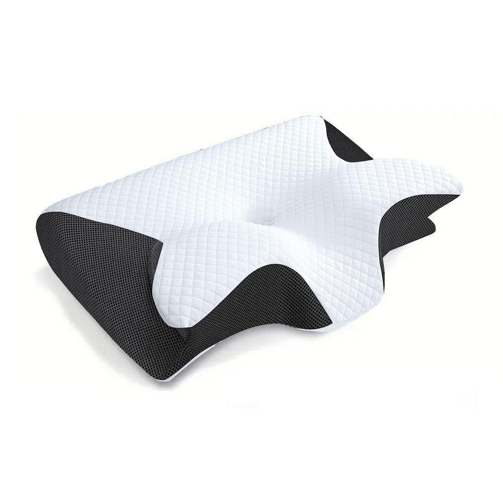 Memory Foam Cervical Pillow 2 in 1 Ergonomic Contour Pillow for Neck Pain Relief & Orthopedic Support