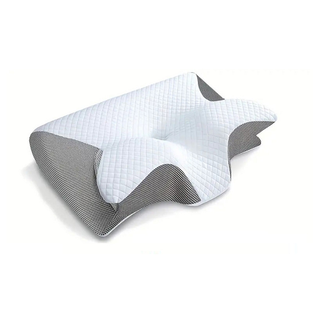 Memory Foam Cervical Pillow 2 in 1 Ergonomic Contour Pillow for Neck Pain Relief & Orthopedic Support