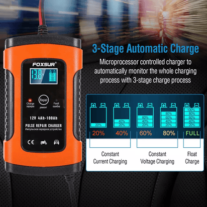 Smart Automatic Car Battery Charger Trickle Maintainer  Pulse Repair For Boat ATV Motorcycle 2