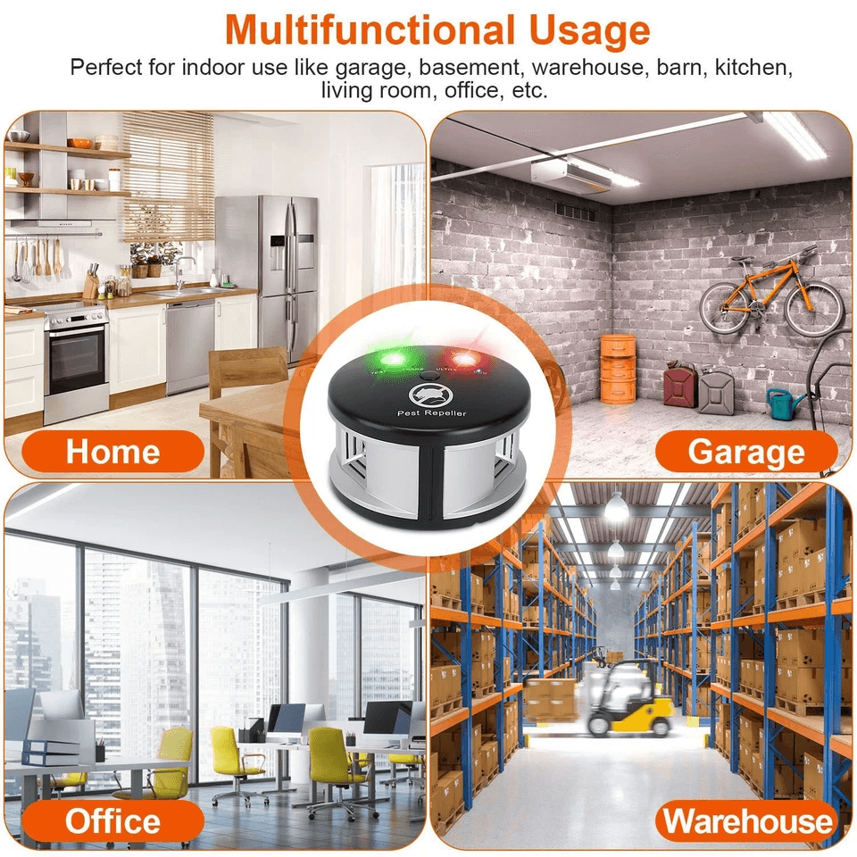 Ultrasonic Pest Repeller Plugin Pest Control Device Mouse Chaser Insect Blocker  Indoor Electronic  2