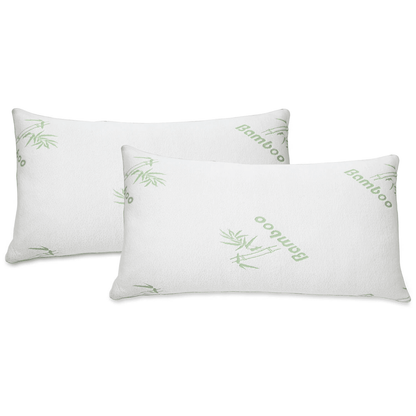 Bamboo Shredded Memory Foam Pillow Hypoallergenic Washable Cover Orthopedic Support For Back Side S 5