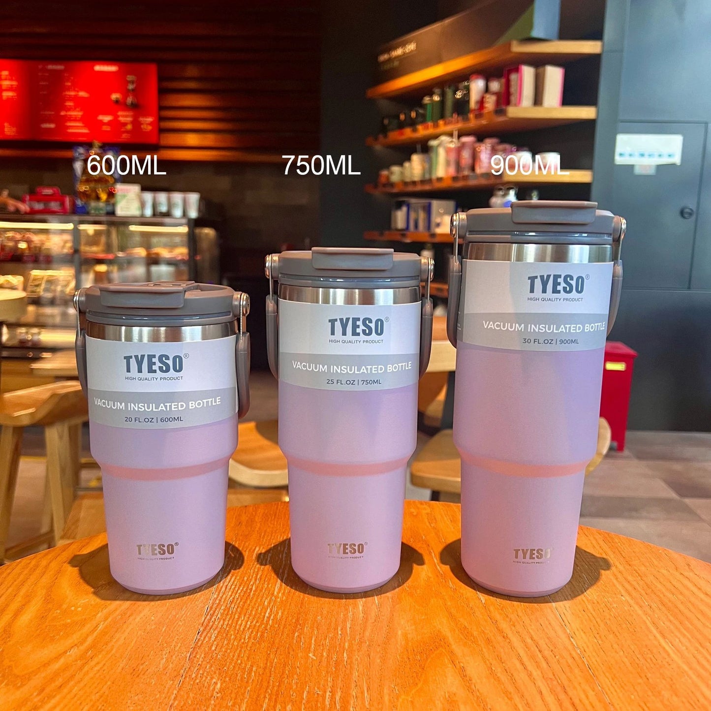 Vacuum Flask Car Water Bottle 304 Stainless Steel Coffee Cup With LeakProof Lid Handle  NonSlip Bas 21