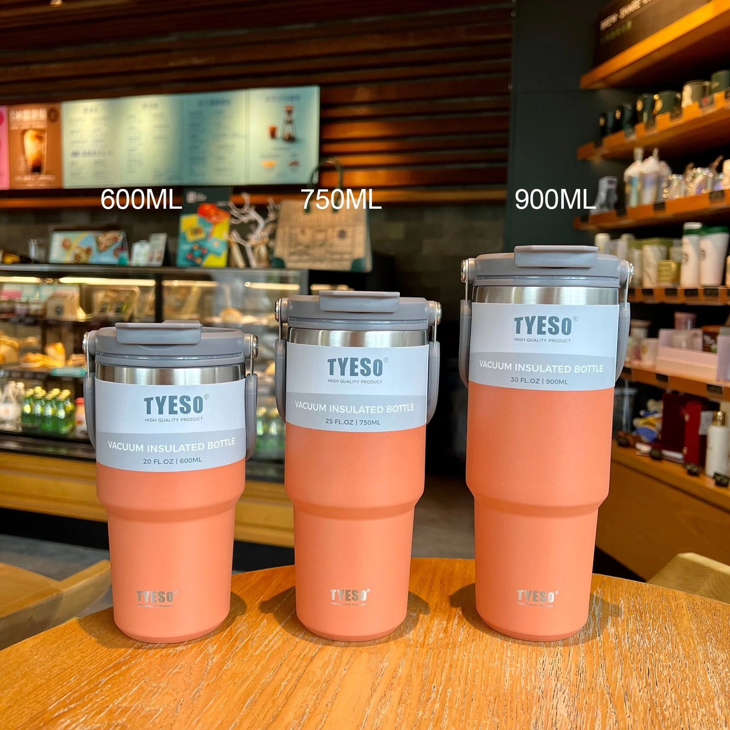 Vacuum Flask Car Water Bottle 304 Stainless Steel Coffee Cup With LeakProof Lid Handle  NonSlip Bas 20