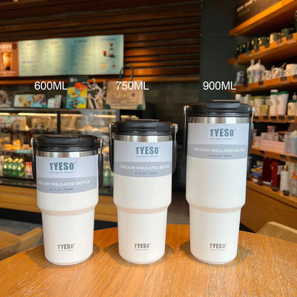 Vacuum Flask Car Water Bottle 304 Stainless Steel Coffee Cup With LeakProof Lid Handle  NonSlip Bas 18