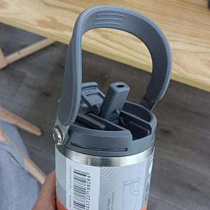 Vacuum Flask Car Water Bottle 304 Stainless Steel Coffee Cup With LeakProof Lid Handle  NonSlip Bas 9