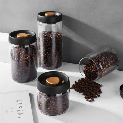 Glass Sealed Jar Airtight Glass Storage Container For Coffee Dry Goods  Kitchen Essentials 1