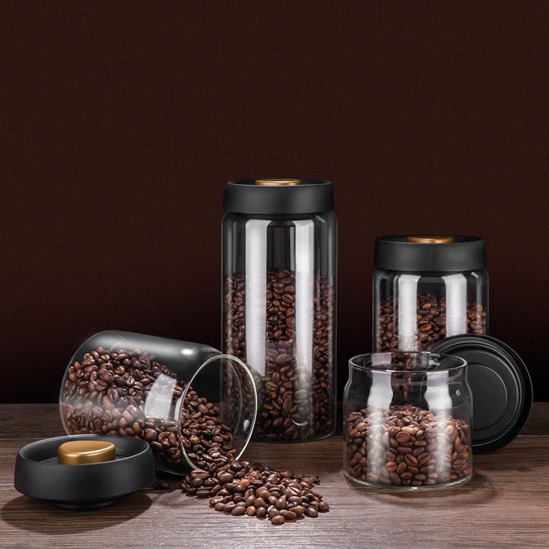 Glass Sealed Jar Airtight Glass Storage Container For Coffee Dry Goods  Kitchen Essentials 2