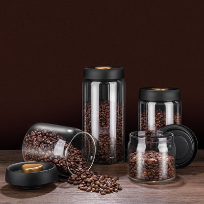 Glass Sealed Jar Airtight Glass Storage Container For Coffee Dry Goods  Kitchen Essentials 2