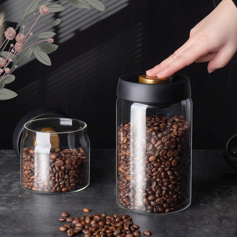 Glass Sealed Jar Airtight Glass Storage Container For Coffee Dry Goods  Kitchen Essentials 4