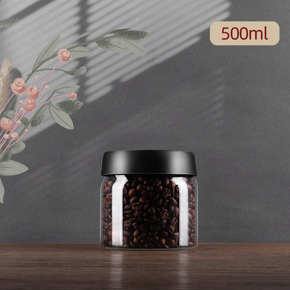 Glass Sealed Jar Airtight Glass Storage Container For Coffee Dry Goods  Kitchen Essentials 6