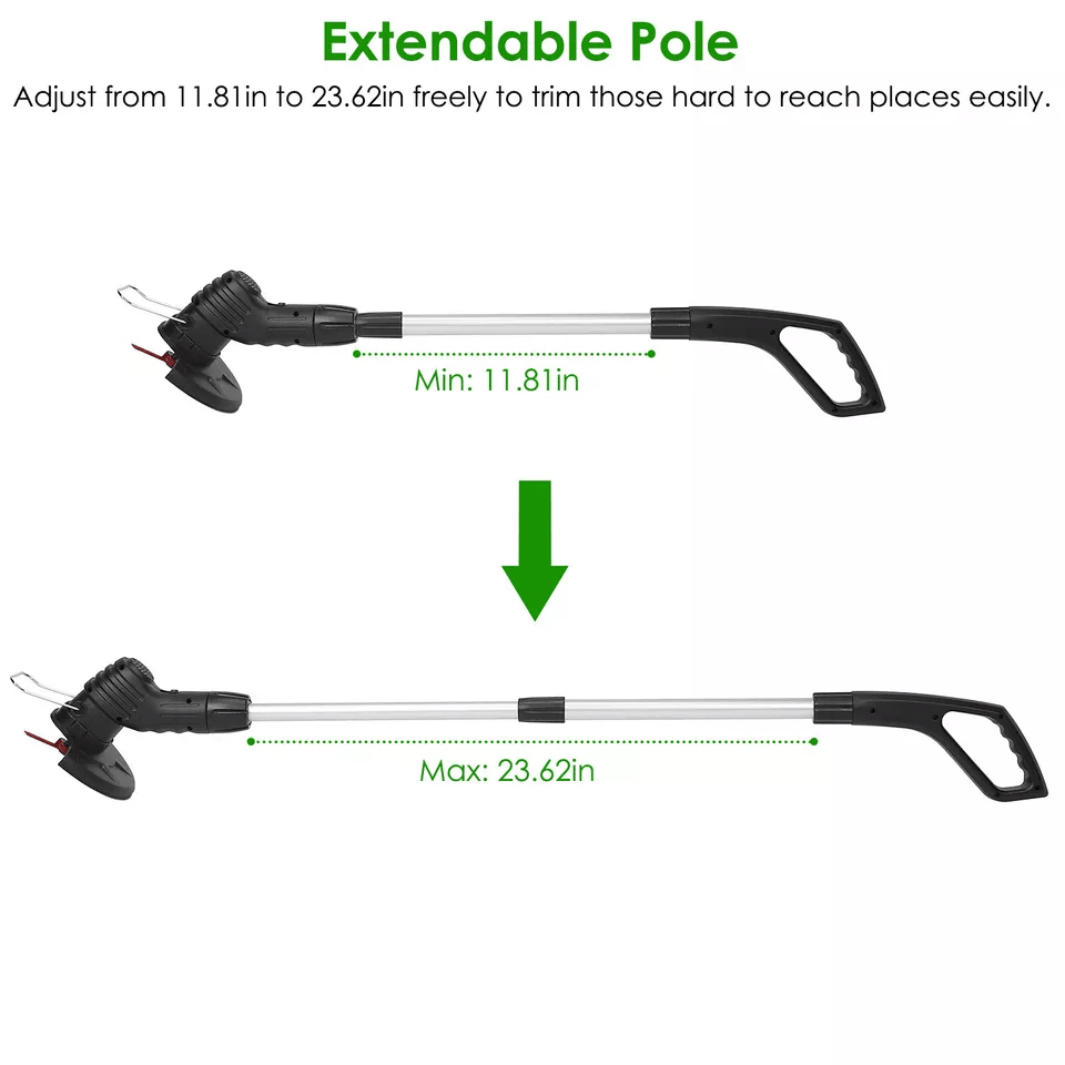 Electric Weed Grass String Trimmer Mower Portable Garden Lawn Grass Edger With Rechargeable Battery 6