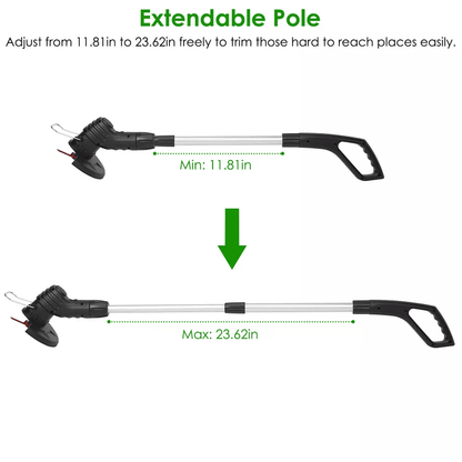 Electric Weed Grass String Trimmer Mower Portable Garden Lawn Grass Edger With Rechargeable Battery 6
