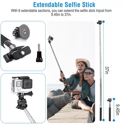 GoPro Accessories Kit Chest Head Mount Monopod Set For Hero 15 5