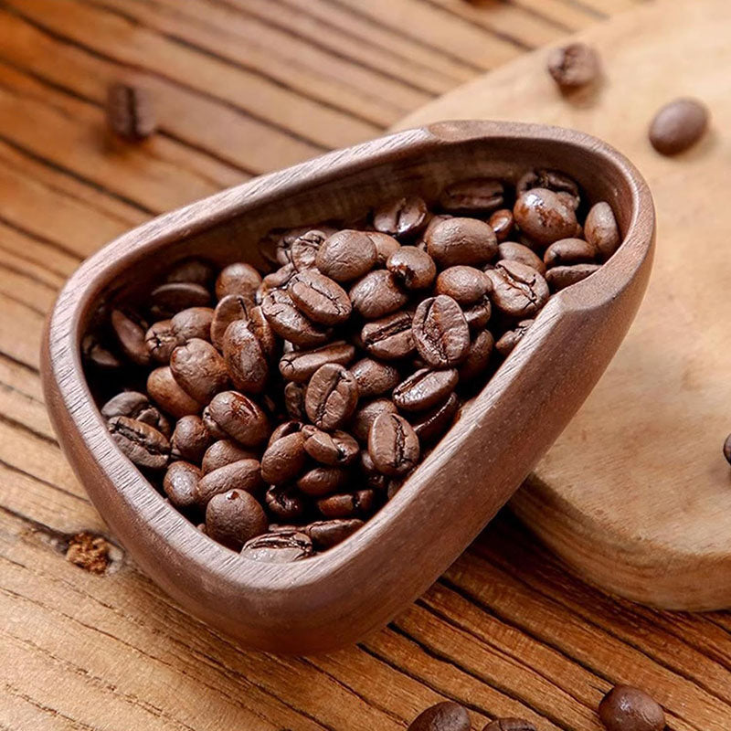 Premium Coffee Beans Dose Trays Solid Walnut Wood Espresso Dosing Cup & Tea Separator