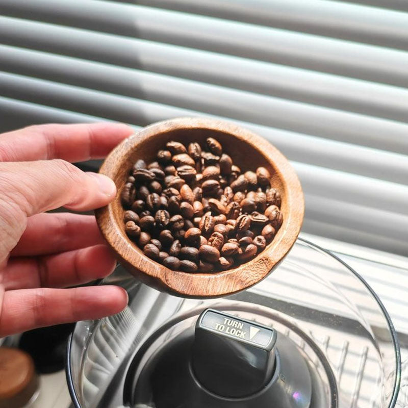 Premium Coffee Beans Dose Trays Solid Walnut Wood Espresso Dosing Cup  Tea Separator 7