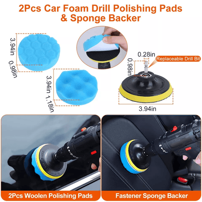 Complete Car Wash Cleaning Kit With Detailing Drill Brushes Interior Exterior Wheel Tire  Engine Ca 8