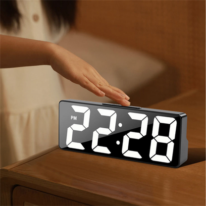 Modern Digital ClockLED Display With DateTemperature Auto Dim FeatureSnooze FunctionDesktop Electro 2