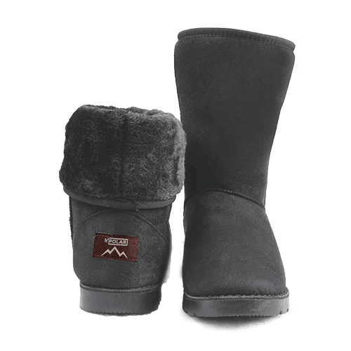 Womens Faux Fur Suede MidCalf Winter Snow Boots Warm Stylish  Comfortable 9