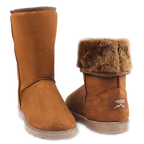 Womens Faux Fur Suede MidCalf Winter Snow Boots Warm Stylish  Comfortable 7