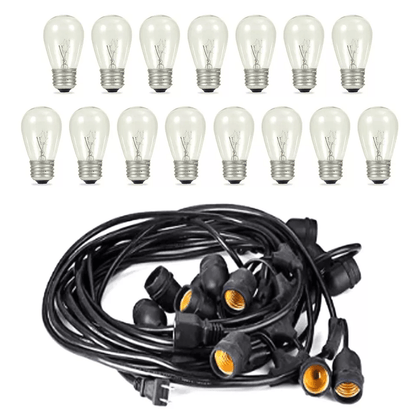 Outdoor LED Waterproof Commercial Hanging Patio Globe String Lights Bulbs String With Glass Bulbs F 5