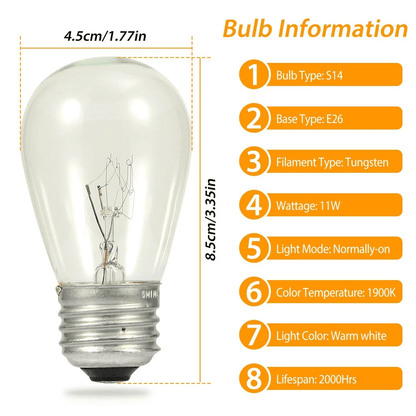Outdoor LED Waterproof Commercial Hanging Patio Globe String Lights Bulbs String With Glass Bulbs F 6