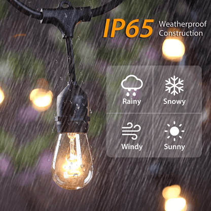 Outdoor LED Waterproof Commercial Hanging Patio Globe String Lights Bulbs String With Glass Bulbs F 3