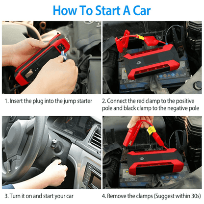 Car Jump Starter Booster Jumper Box Power Bank Battery Charger 1000A 20000mAh Vehicle SUV Truck Eme 3