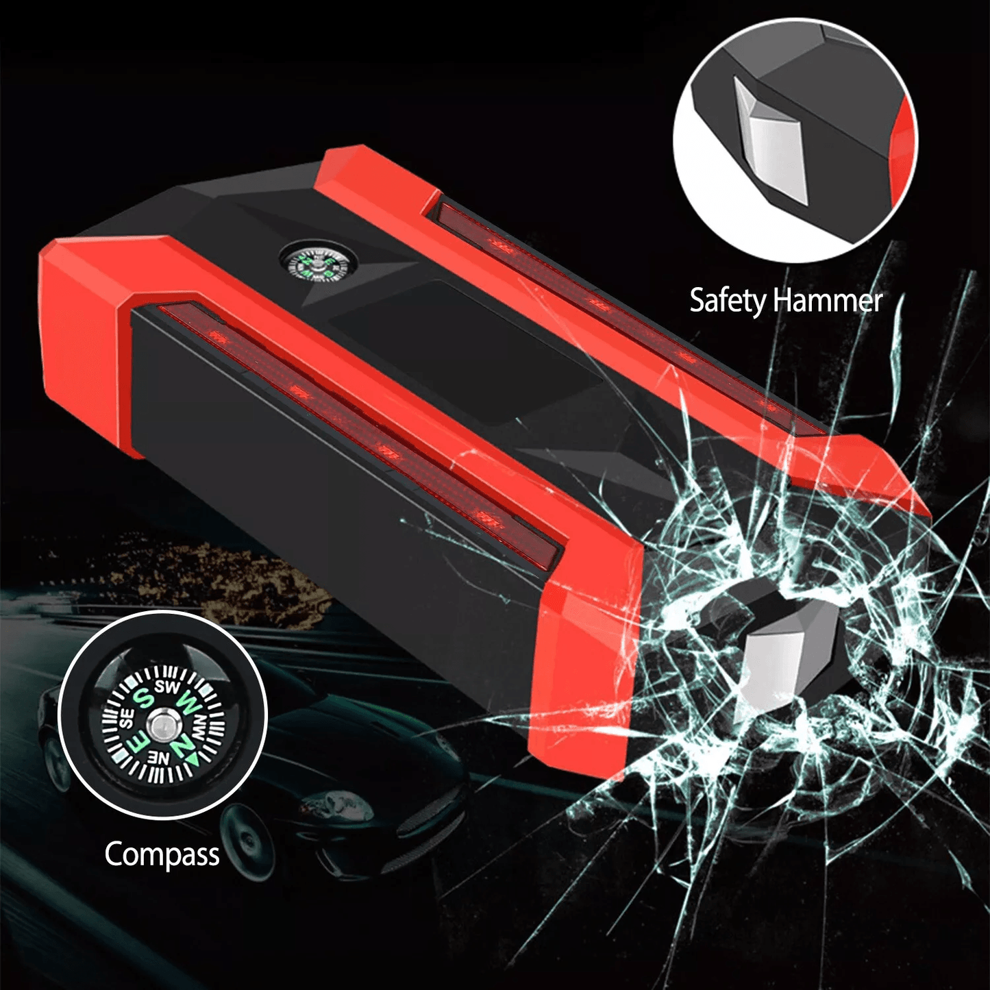 Car Jump Starter Booster Jumper Box Power Bank Battery Charger 1000A 20000mAh Vehicle SUV Truck Eme 6