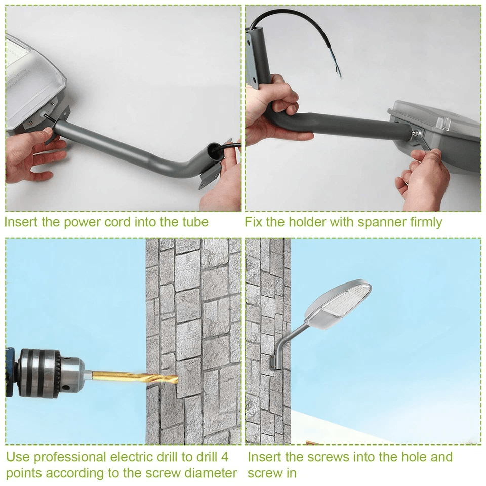 Waterproof Outdoor LED Street Light Dusk To Dawn Sensor Security Wall Light For Yard Pathway Garage 8