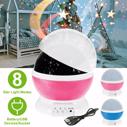 LED Star Moon Projector Lamp USB Night Light For Baby  Kids Sky Cosmos Design Perfect For Bedroom   1