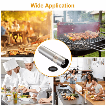 1PCS Electric Salt Pepper Grinder Mill Shakers Set Adjustable Stainless Steel Battery Operated OneH 2