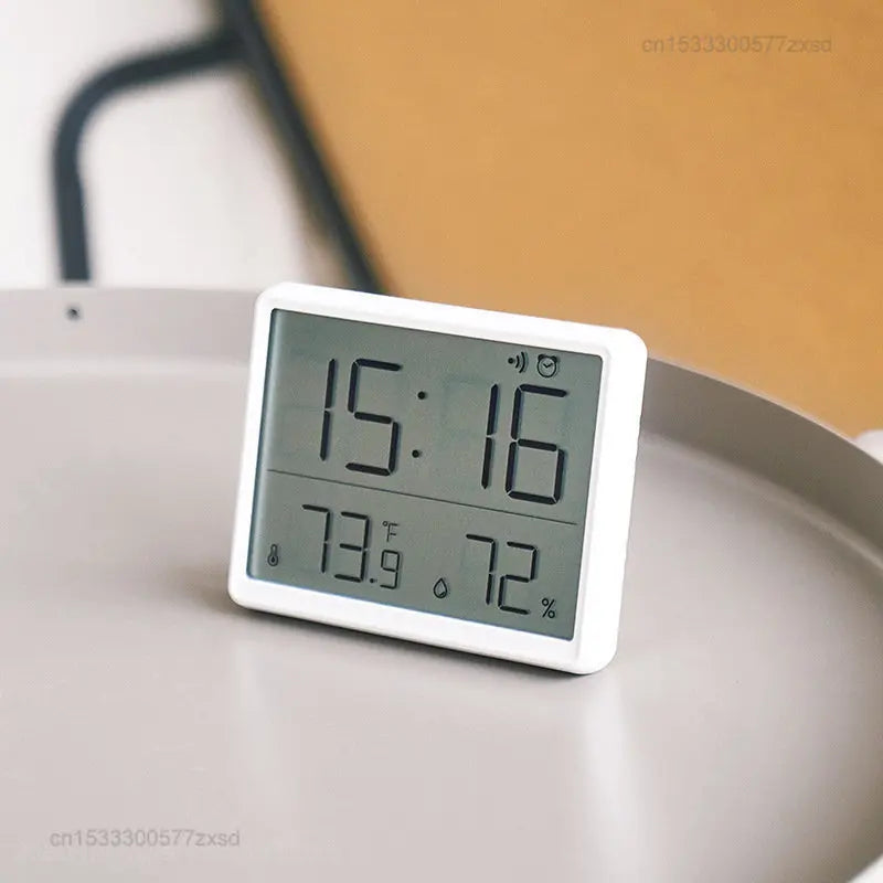 Digital Hygrometer Clock Multifunctional Weather Station with Humidity & Temperature Monitor