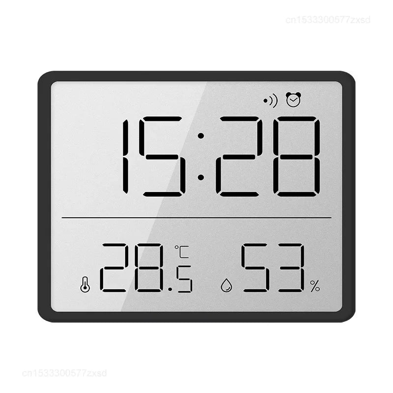 Digital Hygrometer Clock Multifunctional Weather Station with Humidity & Temperature Monitor