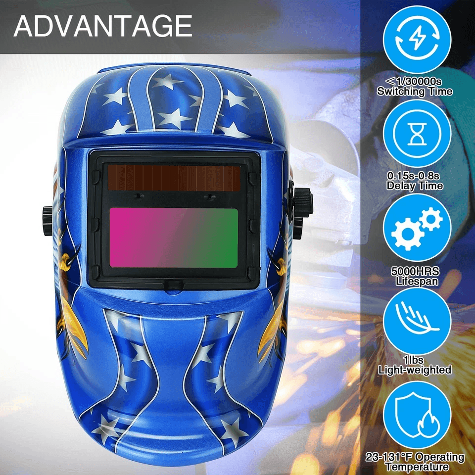 Solar Welder Helmet True Color AutoDarkening Welding Helmet For Arc TIG MIG Weld Clear View Adjusta 3