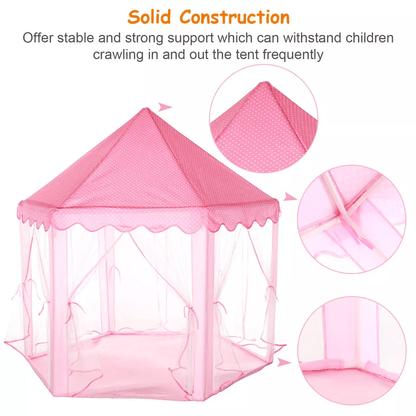 Girls Princess Castle Play Tent Large Indoor Outdoor Kids Playhouse In Pink Ideal Gift For Toddlers 1