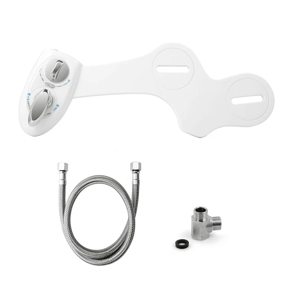 Fresh Water Spray Manual NonElectric Bidet Toilet Seat Attachment With Dual Nozzles  Adjustable Flo 8
