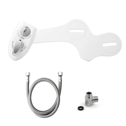 Fresh Water Spray Manual NonElectric Bidet Toilet Seat Attachment With Dual Nozzles  Adjustable Flo 8