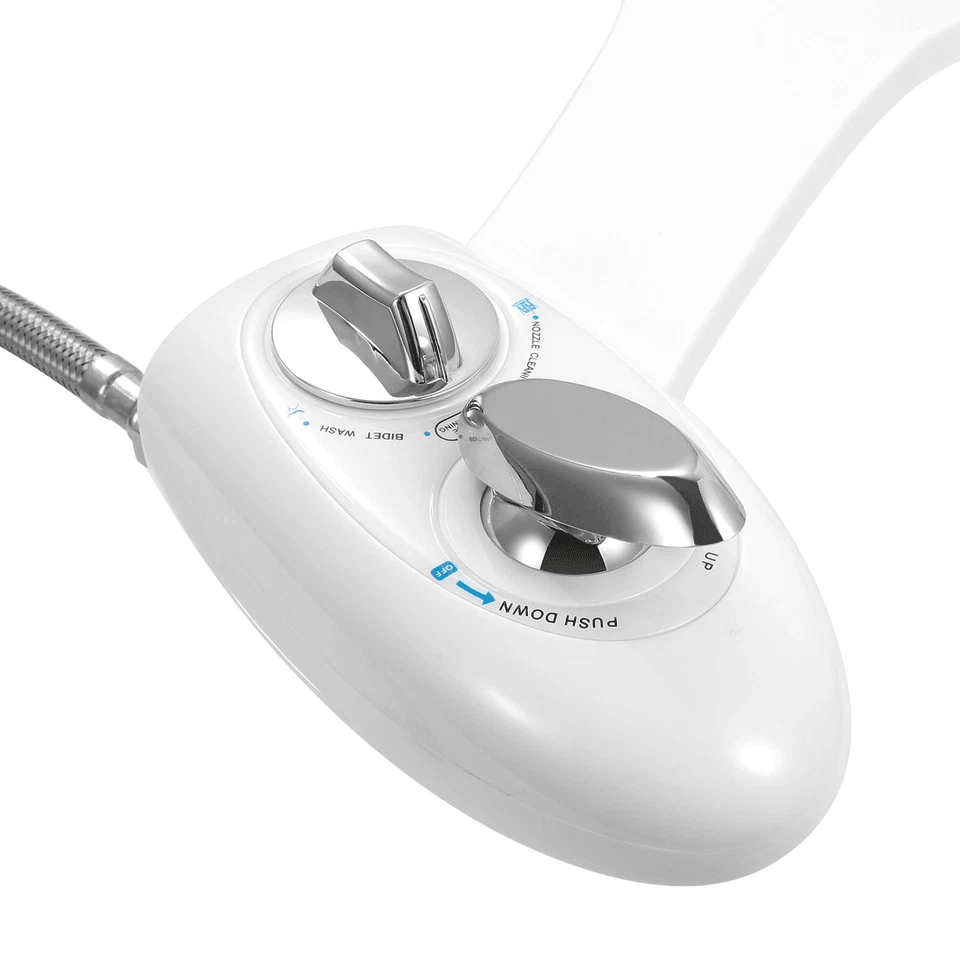 Fresh Water Spray Manual NonElectric Bidet Toilet Seat Attachment With Dual Nozzles  Adjustable Flo 5