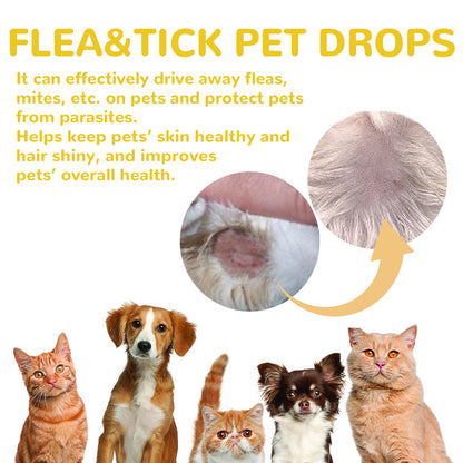 Vet Recommended Flea Drops For Cats Long Lasting Flea Tick  Mite Prevention Skin Soothing  Dewormin 2